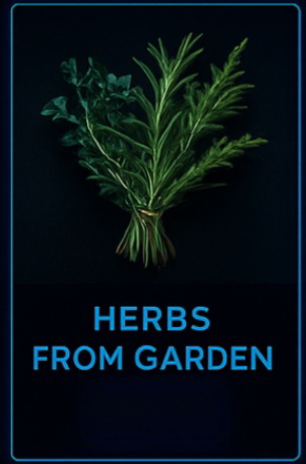 Fresh herbs and leaves arranged on a dark surface.